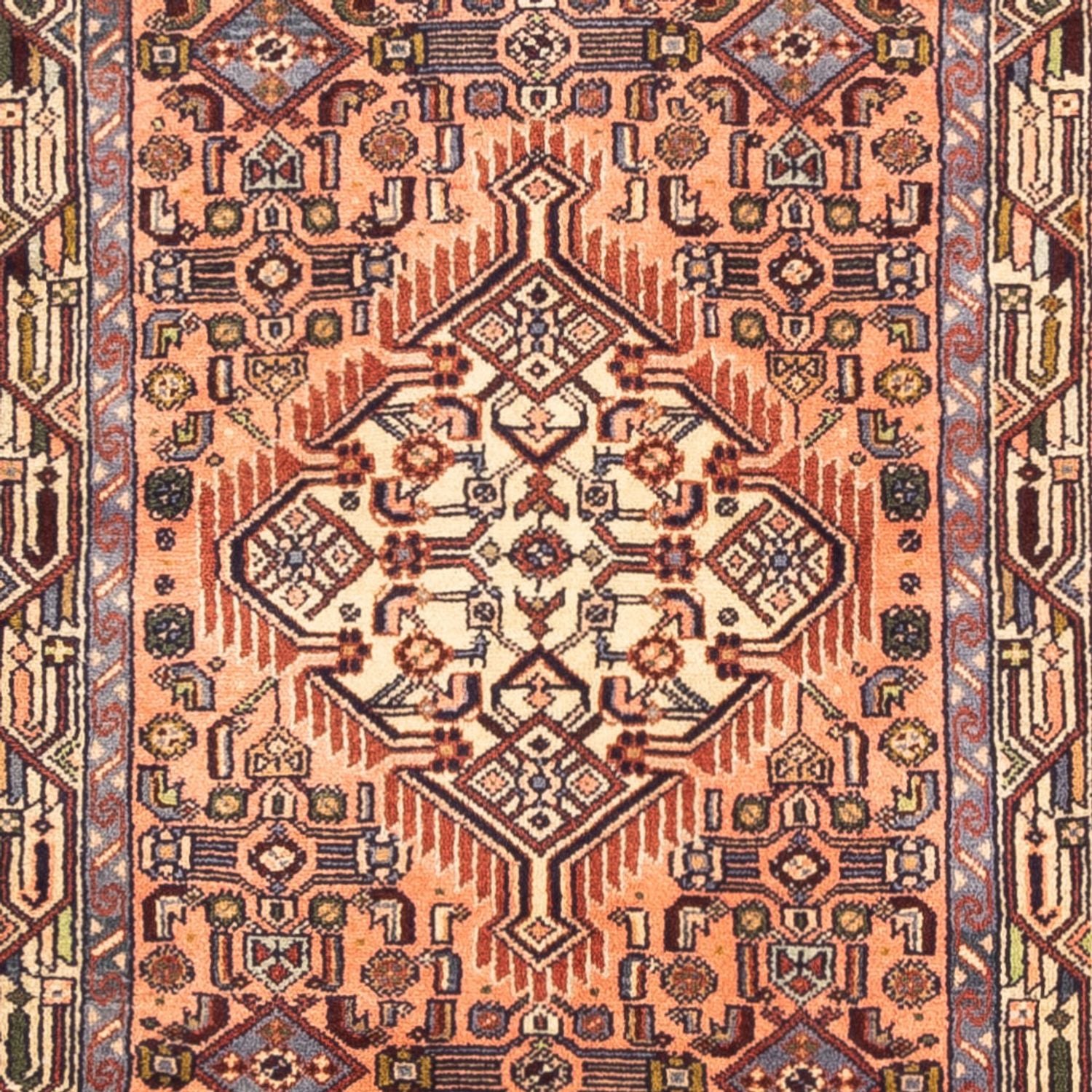 Alfombra de pasillo Alfombra persa - Nómada - 284 x 80 cm - salmón