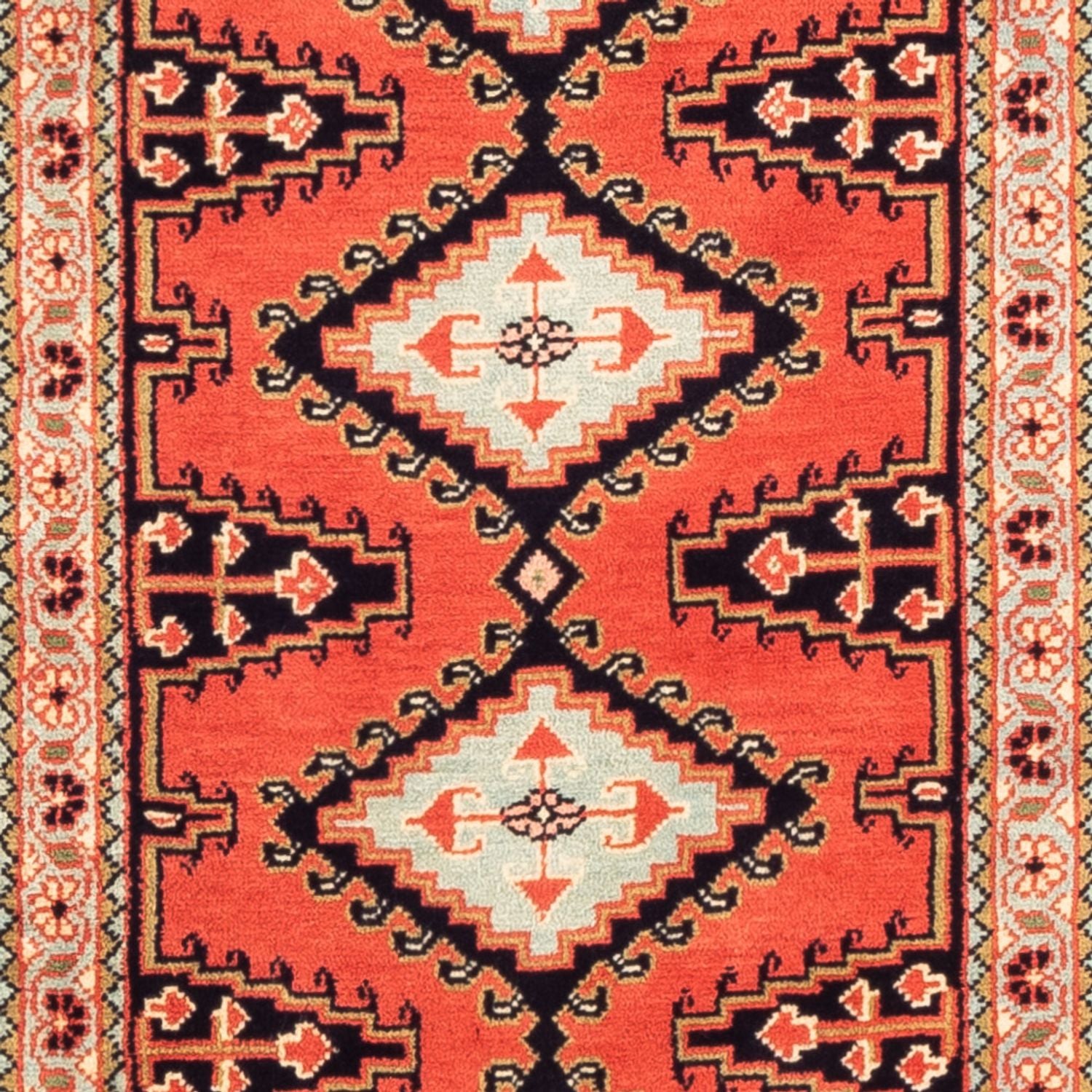 Alfombra de pasillo Alfombra Kelim - Oriental - 310 x 75 cm - rojo