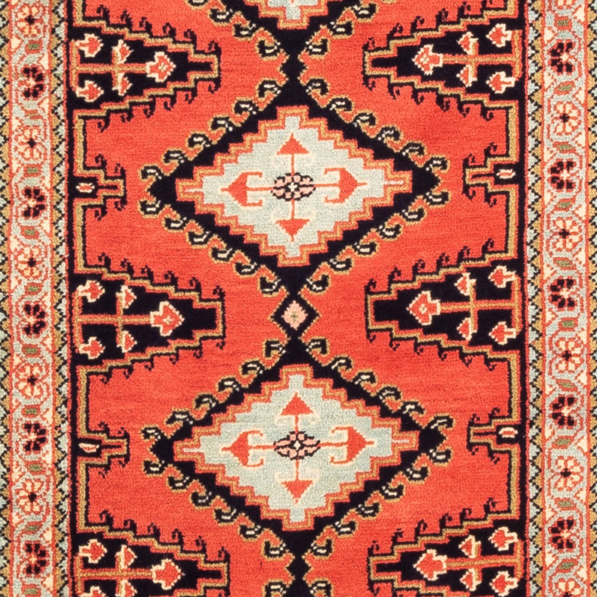 Alfombra de pasillo Alfombra Kelim - Oriental - 310 x 75 cm - rojo