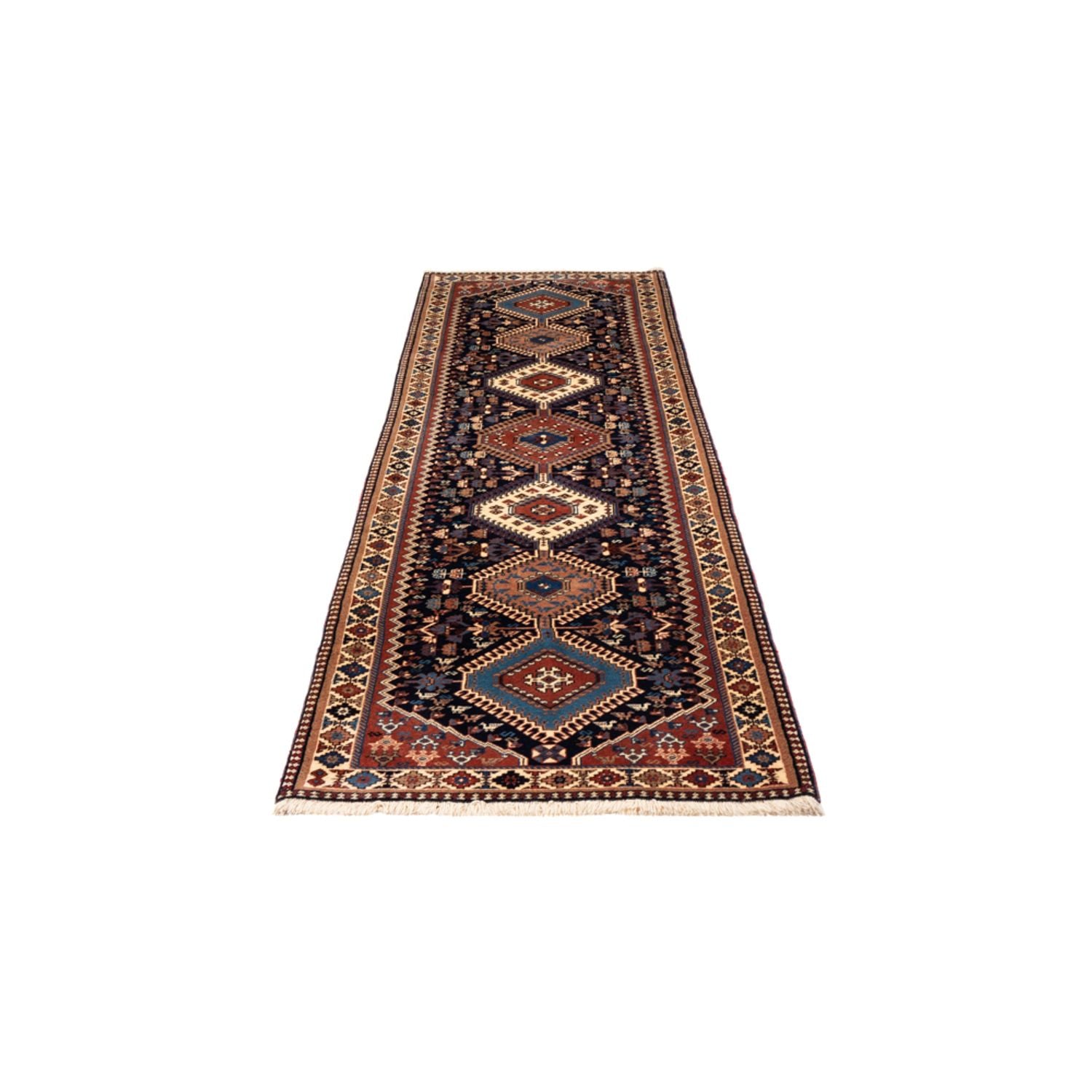 Alfombra de pasillo Alfombra persa - Nómada - 290 x 80 cm - azul oscuro