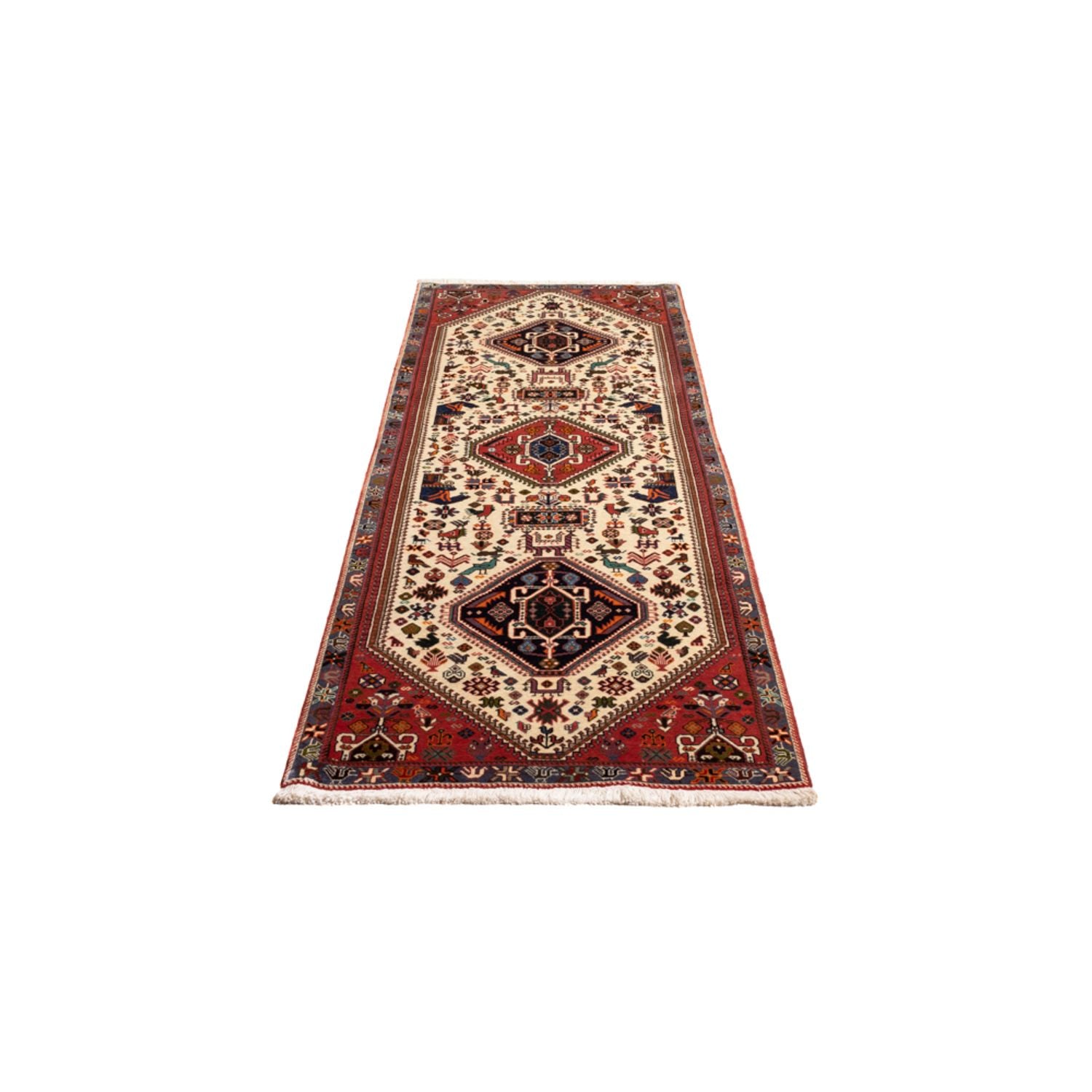 Alfombra de pasillo Alfombra persa - Nómada - 250 x 77 cm - crema