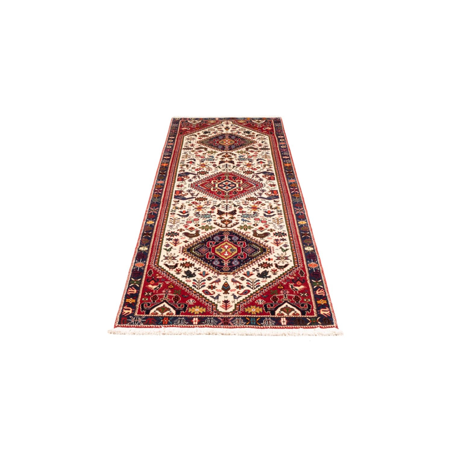 Alfombra de pasillo Alfombra persa - Nómada - 253 x 77 cm - crema