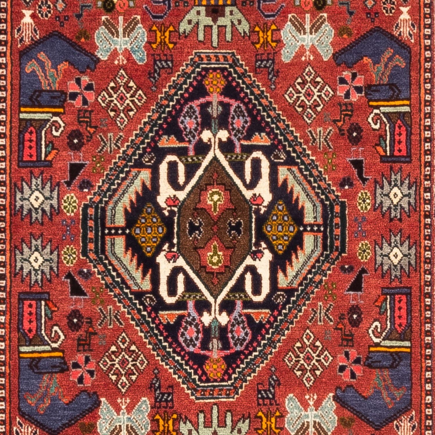 Alfombra de pasillo Alfombra persa - Nómada - 258 x 80 cm - rojo