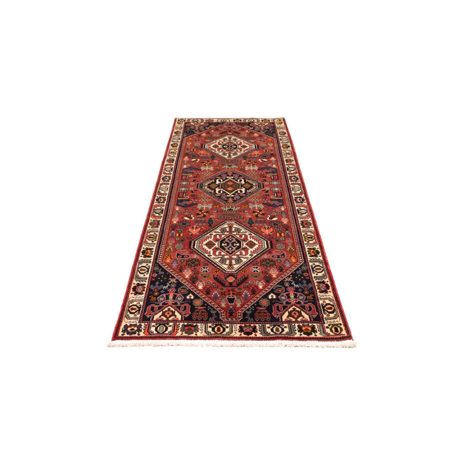 Alfombra de pasillo Alfombra persa - Nómada - 258 x 80 cm - rojo