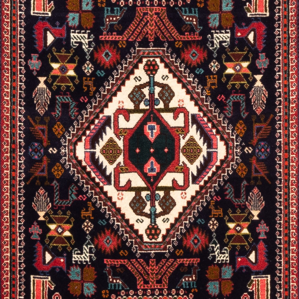 Alfombra de pasillo Alfombra persa - Nómada - 250 x 78 cm - azul oscuro