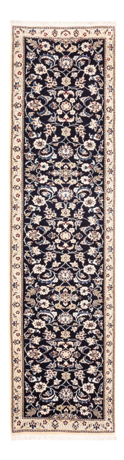Alfombra de pasillo Alfombra persa - Nain - 281 x 72 cm - azul oscuro