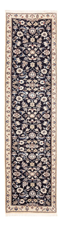 Alfombra de pasillo Alfombra persa - Nain - 281 x 72 cm - azul oscuro