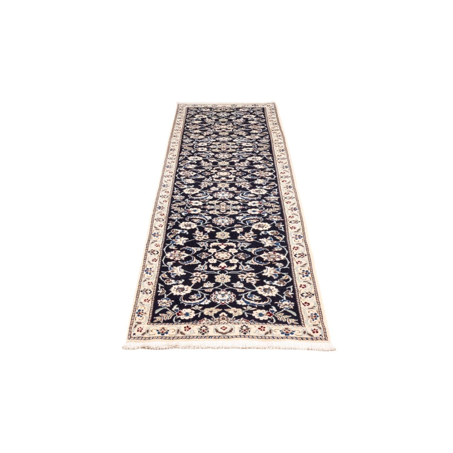 Alfombra de pasillo Alfombra persa - Nain - 281 x 72 cm - azul oscuro