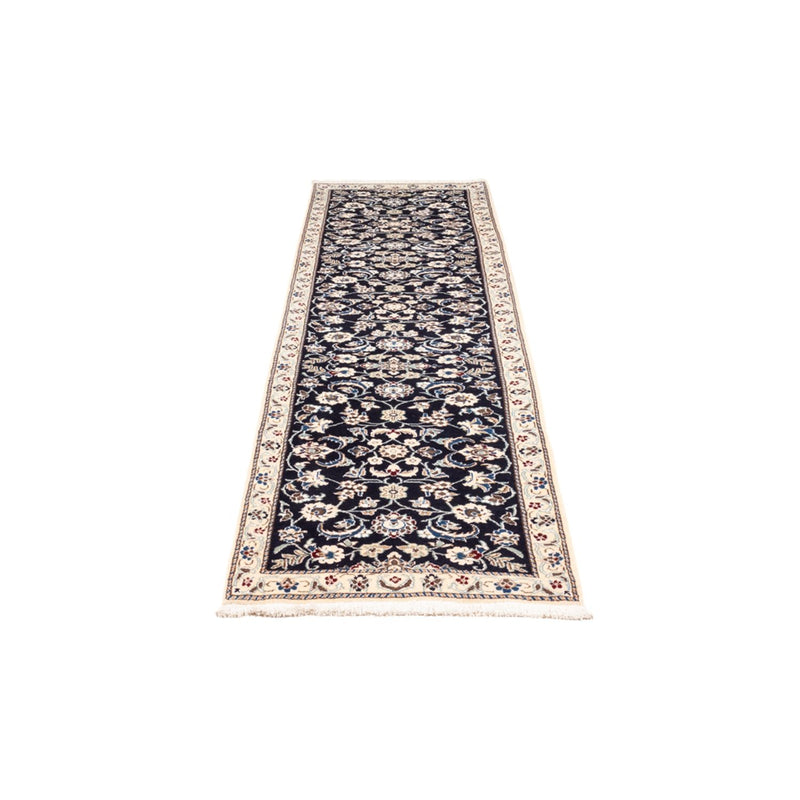 Alfombra de pasillo Alfombra persa - Nain - 281 x 72 cm - azul oscuro