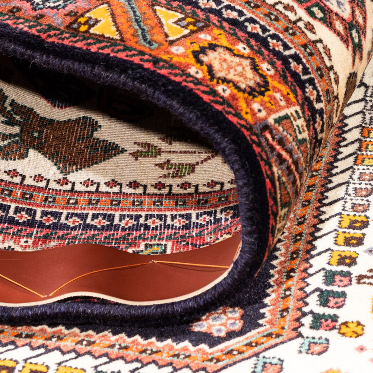 Alfombra de pasillo Alfombra persa - Nómada - 253 x 80 cm - crema