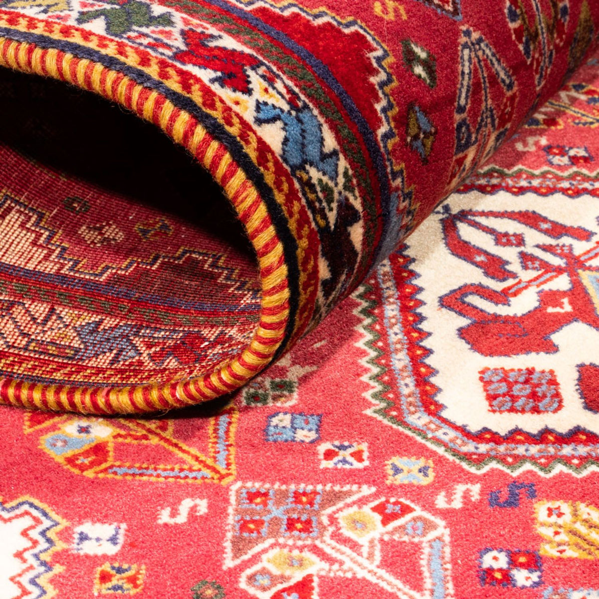 Alfombra de pasillo Alfombra Gabbeh - Persa Kashkuli - 238 x 72 cm - rojo