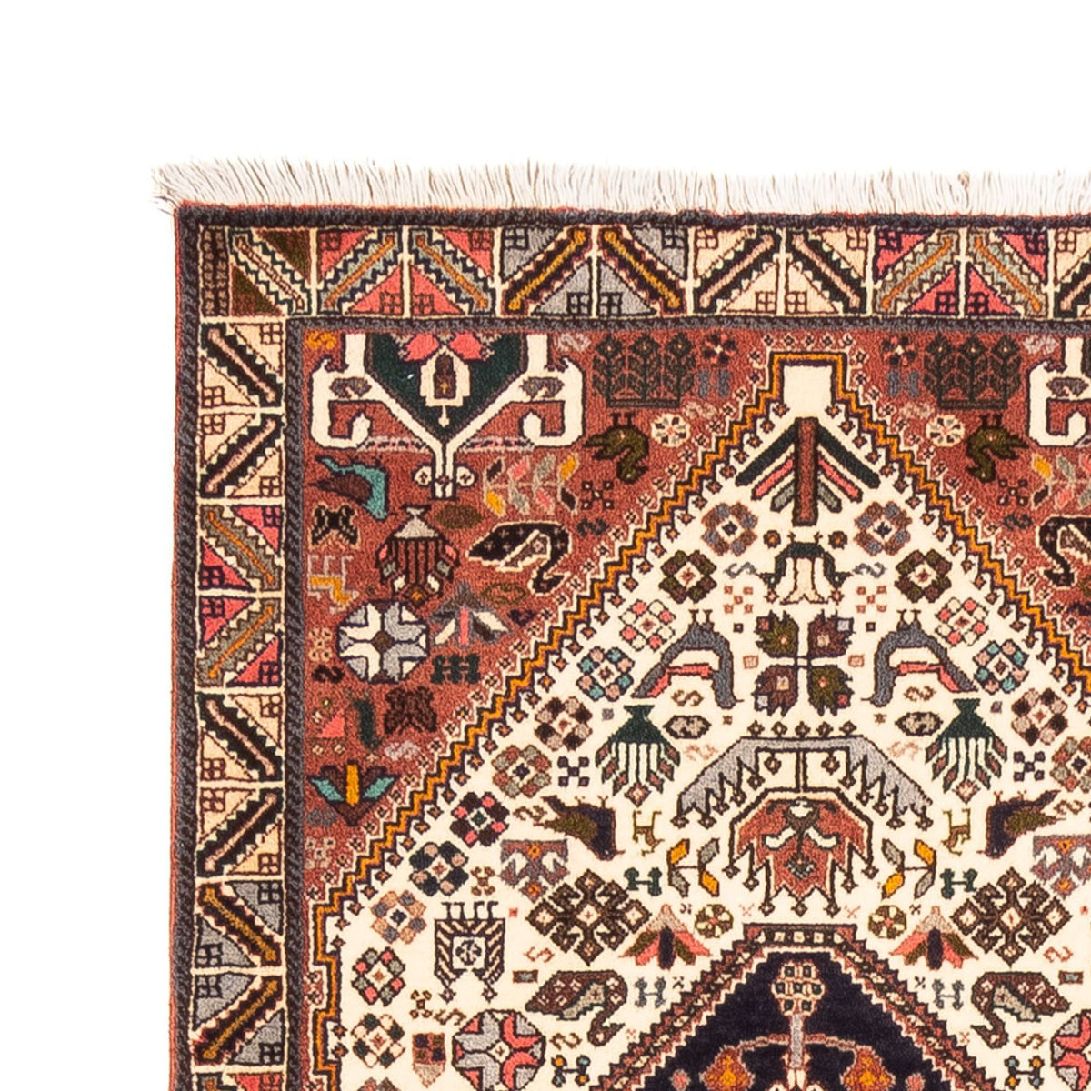 Alfombra de pasillo Alfombra persa - Nómada - 253 x 80 cm - crema