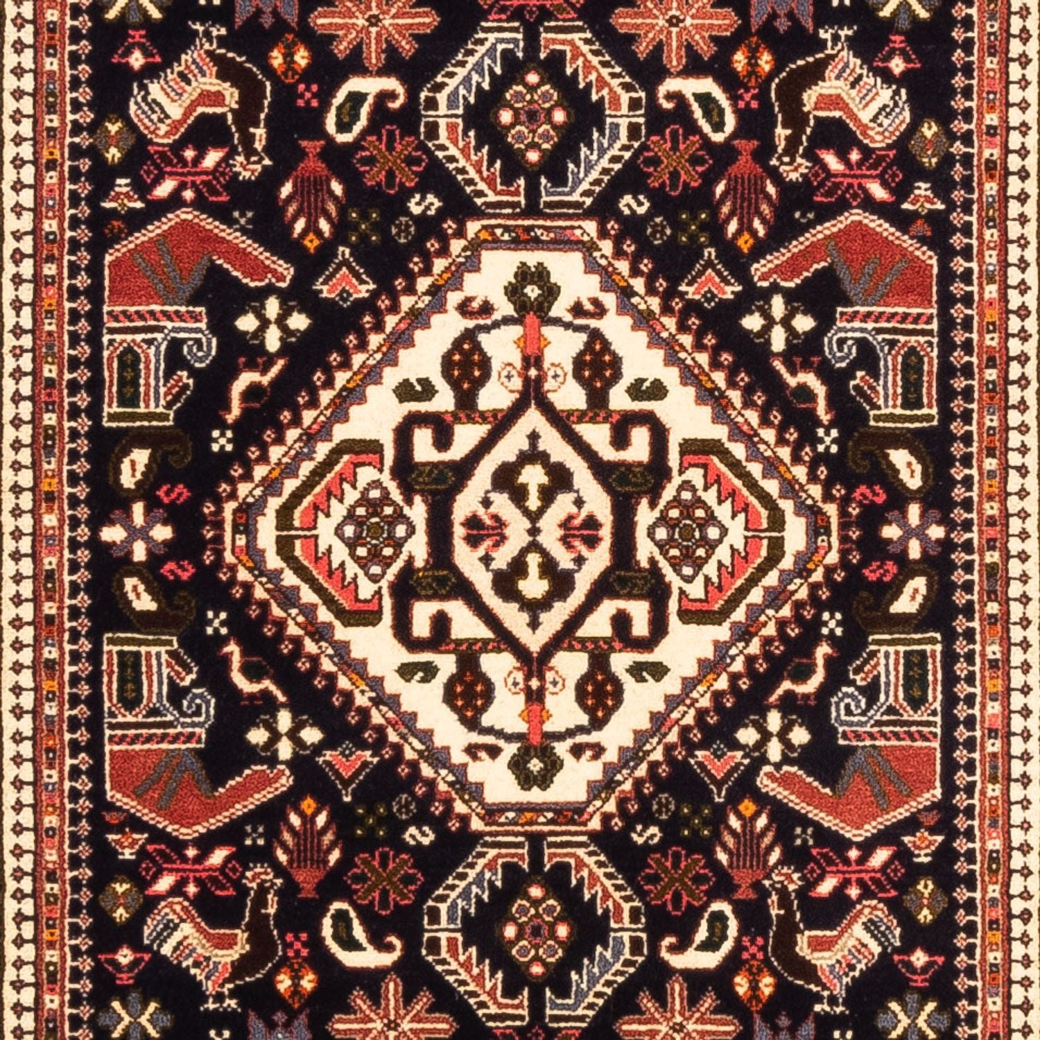 Alfombra de pasillo Alfombra persa - Nómada - 253 x 82 cm - azul oscuro