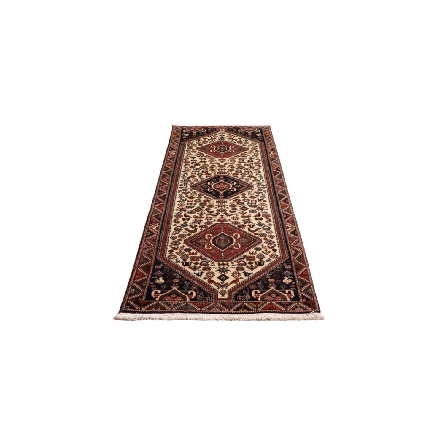 Alfombra de pasillo Alfombra persa - Nómada - 250 x 80 cm - crema