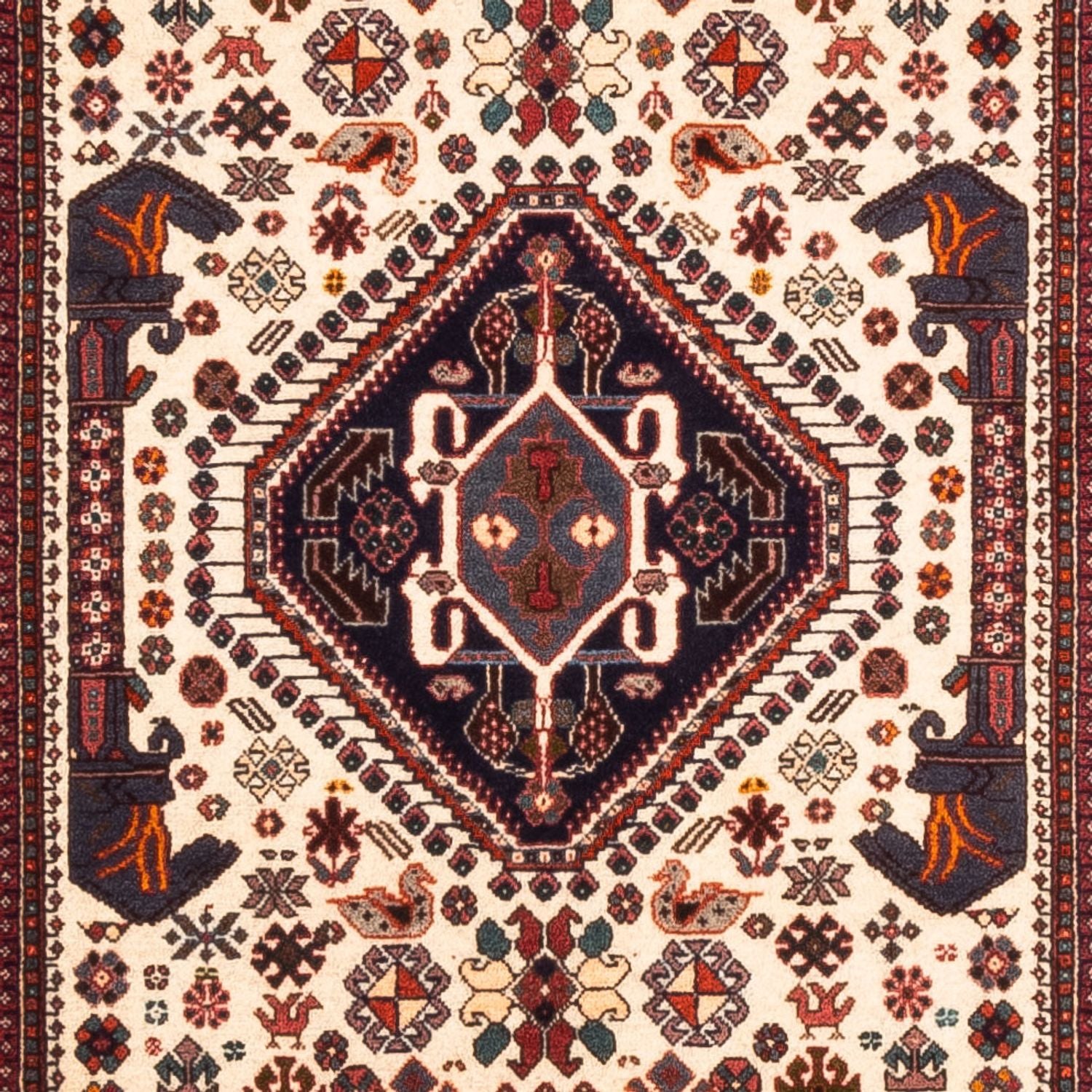 Alfombra de pasillo Alfombra persa - Nómada - 257 x 85 cm - crema