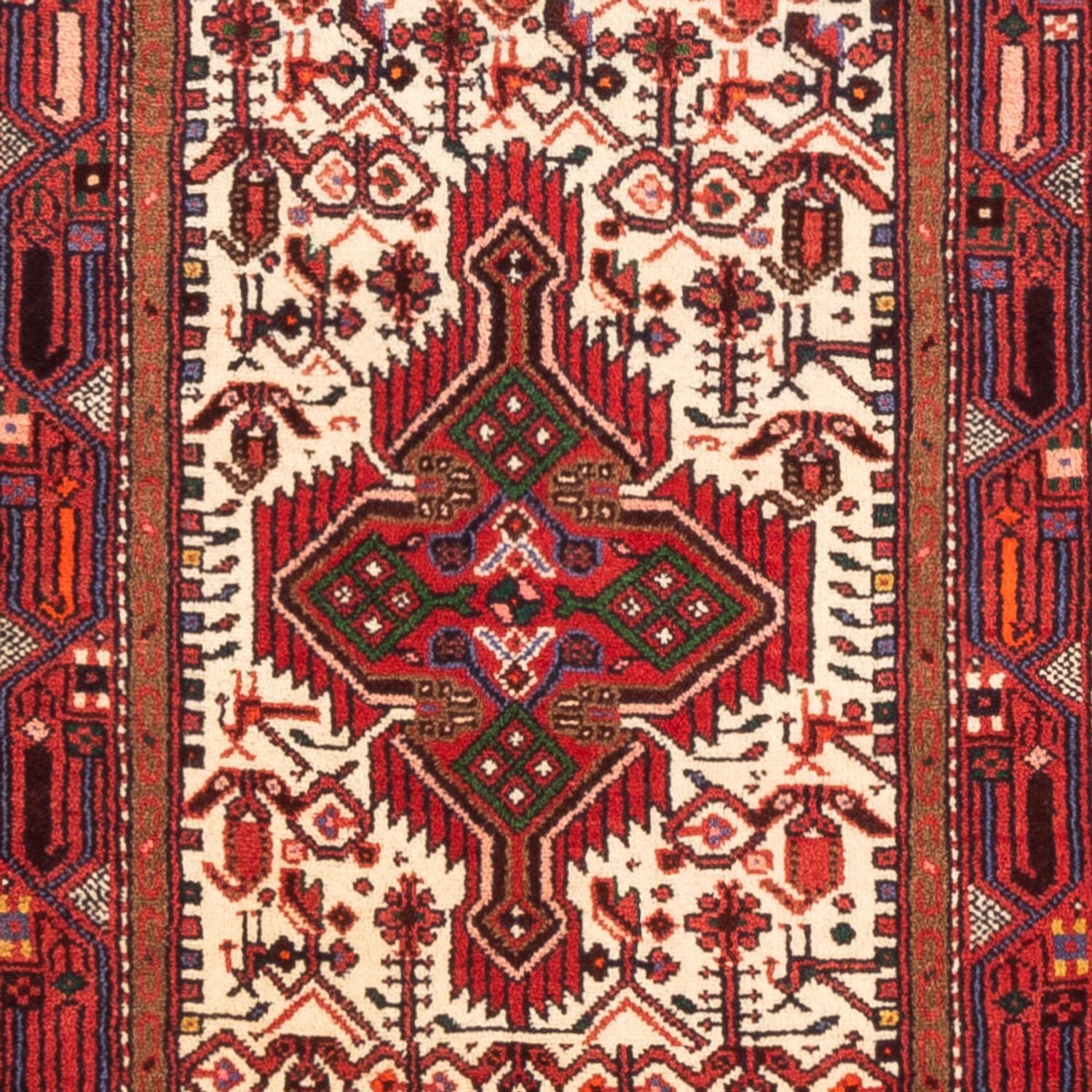 Alfombra de pasillo Alfombra persa - Nómada - 323 x 83 cm - crema