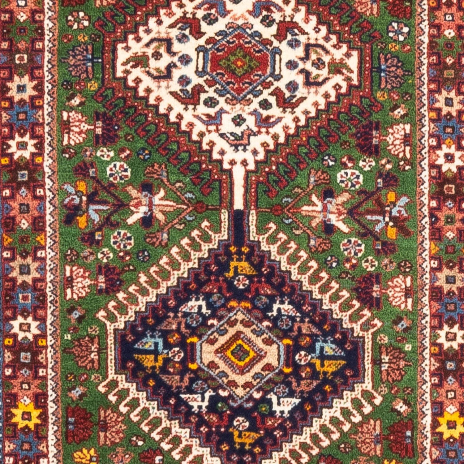 Alfombra de pasillo Alfombra persa - Nómada - 283 x 74 cm - verde
