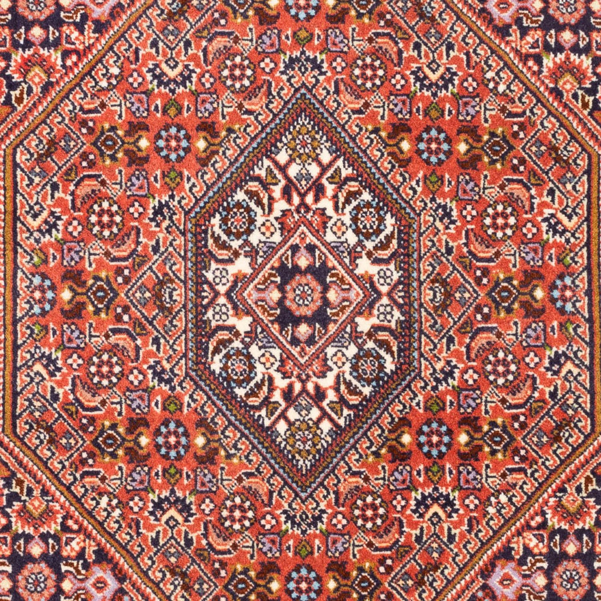 Alfombra persa - Bidjar - 107 x 81 cm - rojo