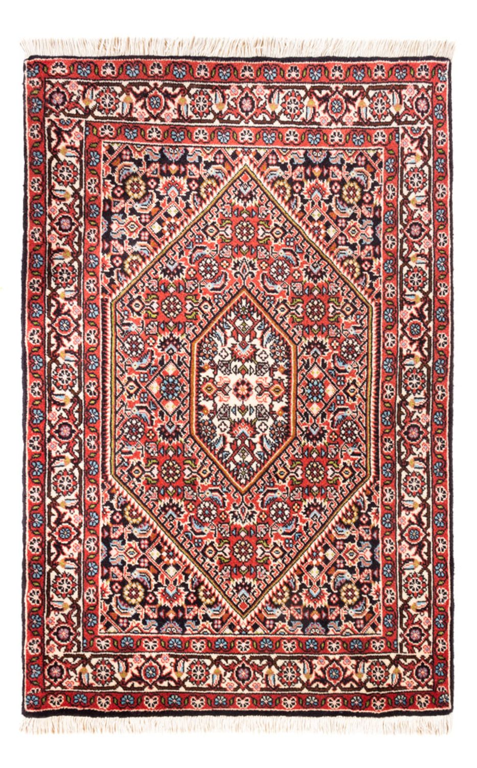 Alfombra persa - Bidjar - 108 x 74 cm - rojo