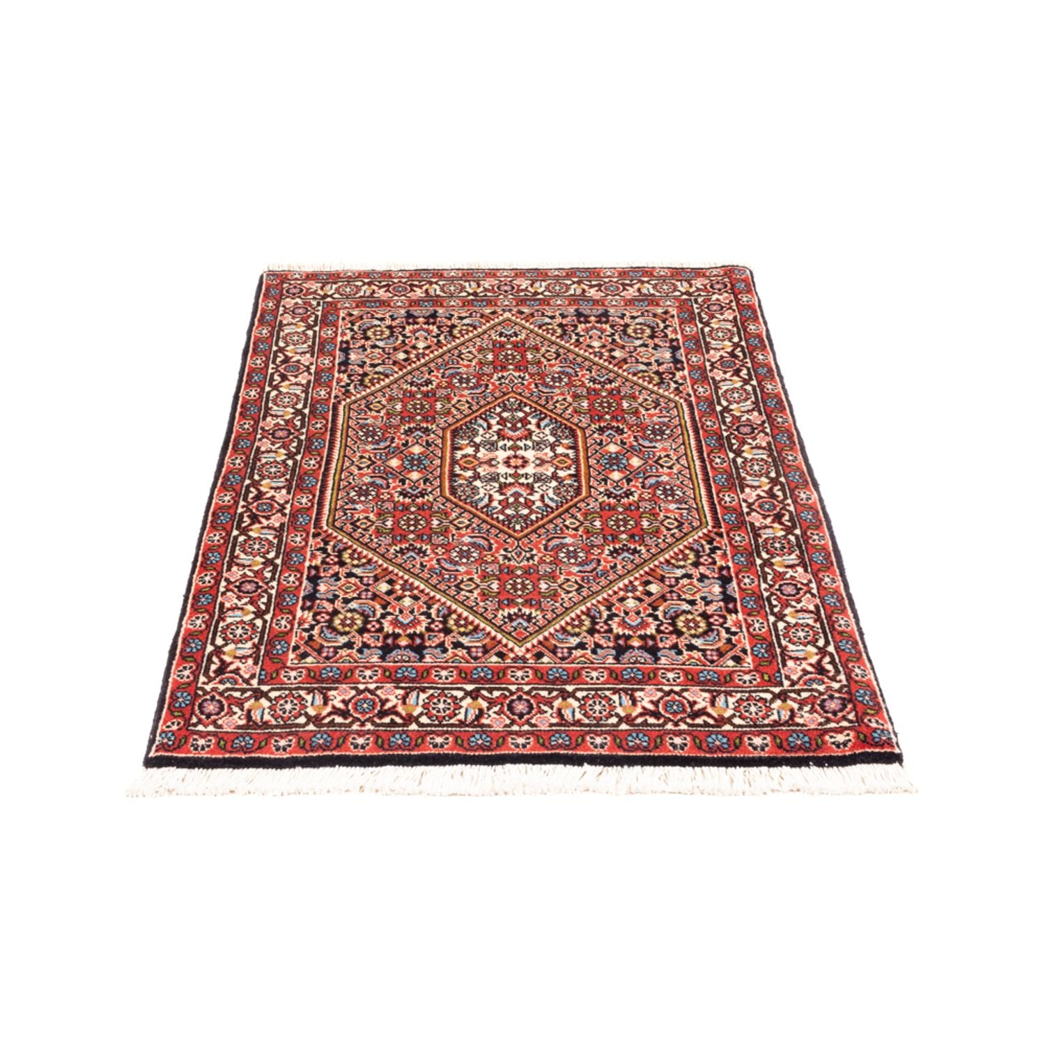Alfombra persa - Bidjar - 108 x 74 cm - rojo