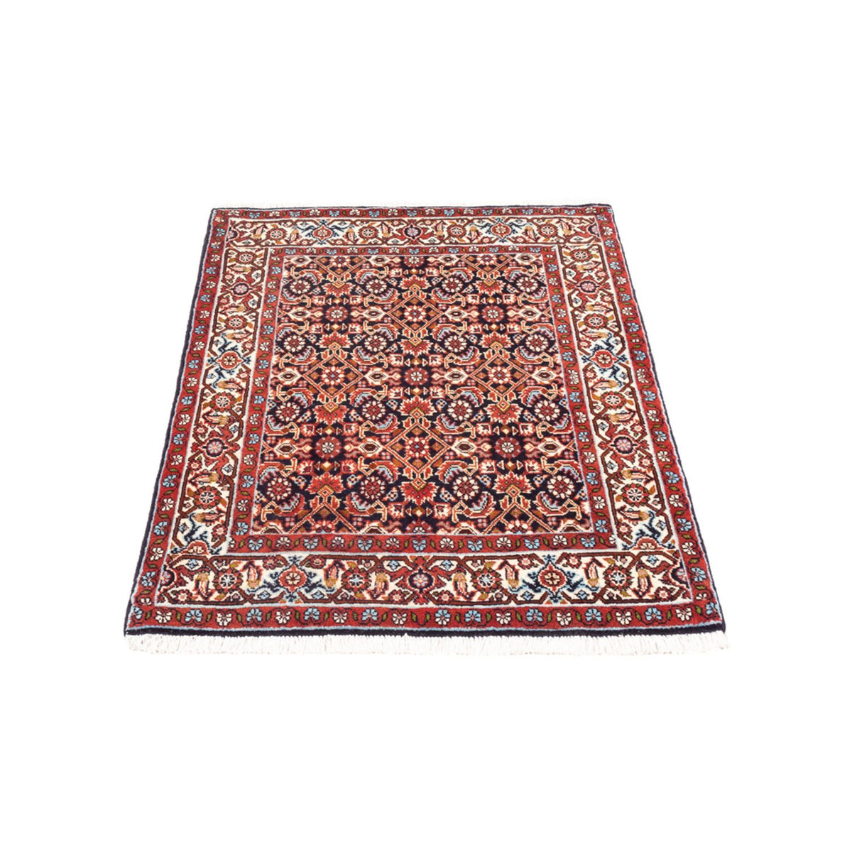 Alfombra persa - Bidjar - 100 x 66 cm - azul oscuro