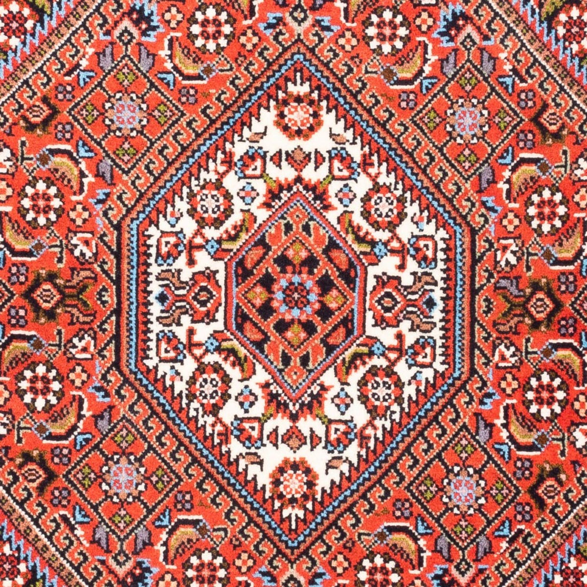 Alfombra persa - Bidjar - 90 x 77 cm - rojo