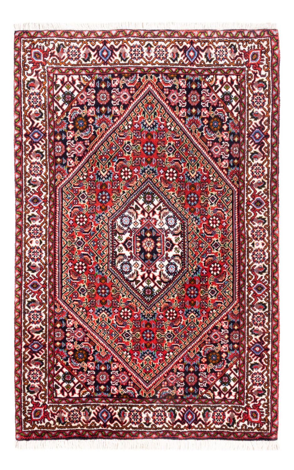 Alfombra persa - Bidjar - 104 x 70 cm - rojo