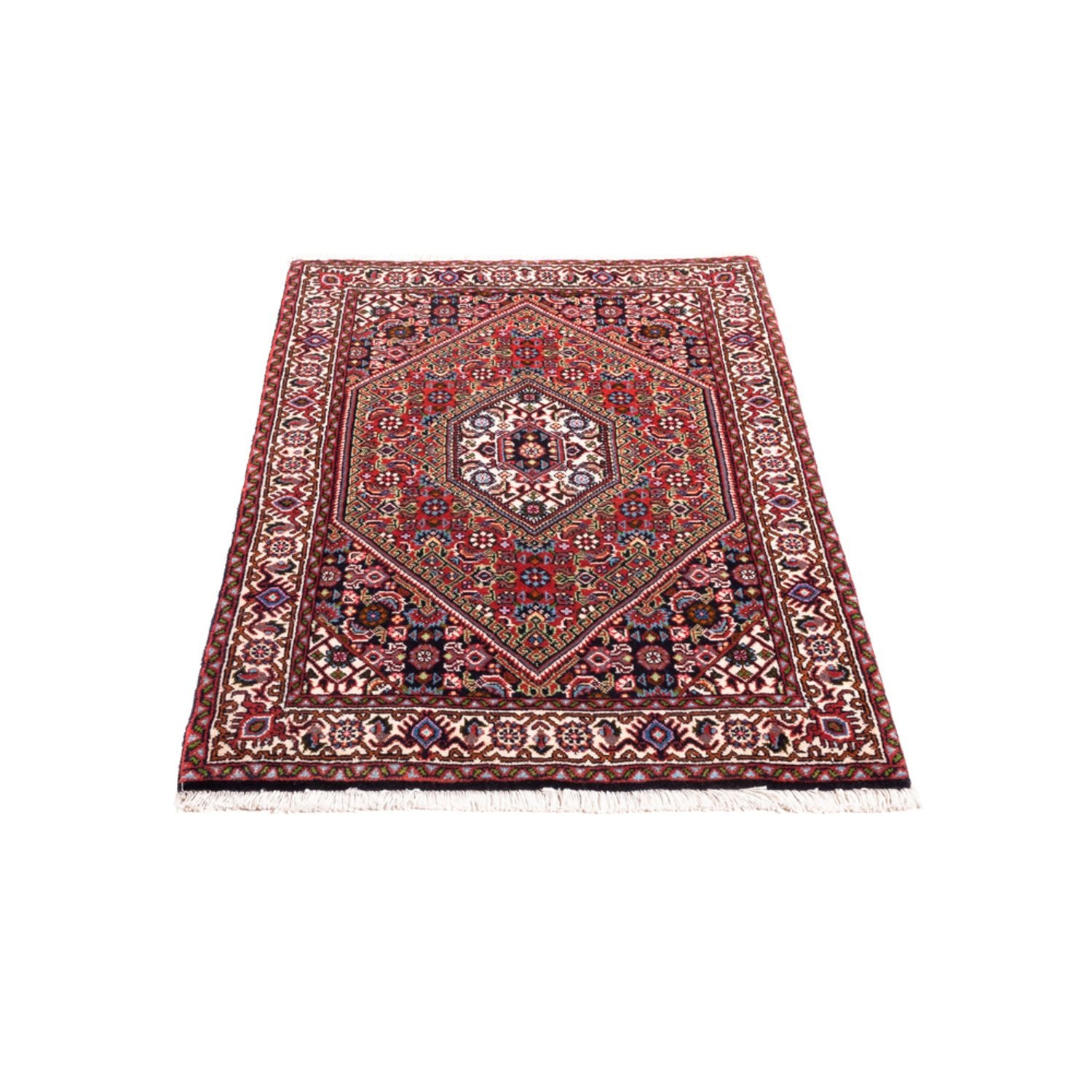 Alfombra persa - Bidjar - 104 x 70 cm - rojo