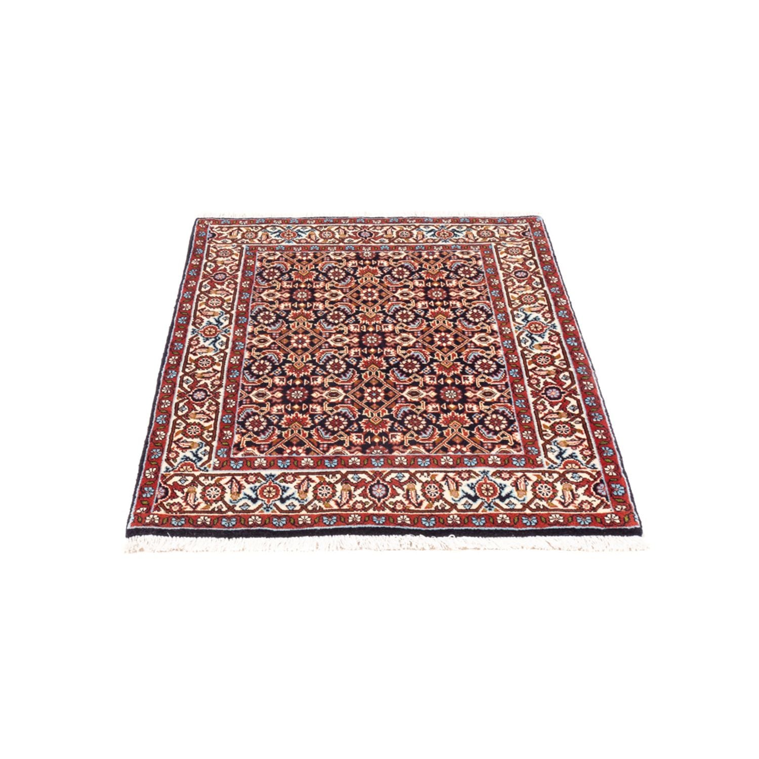 Alfombra persa - Bidjar - 98 x 72 cm - azul oscuro