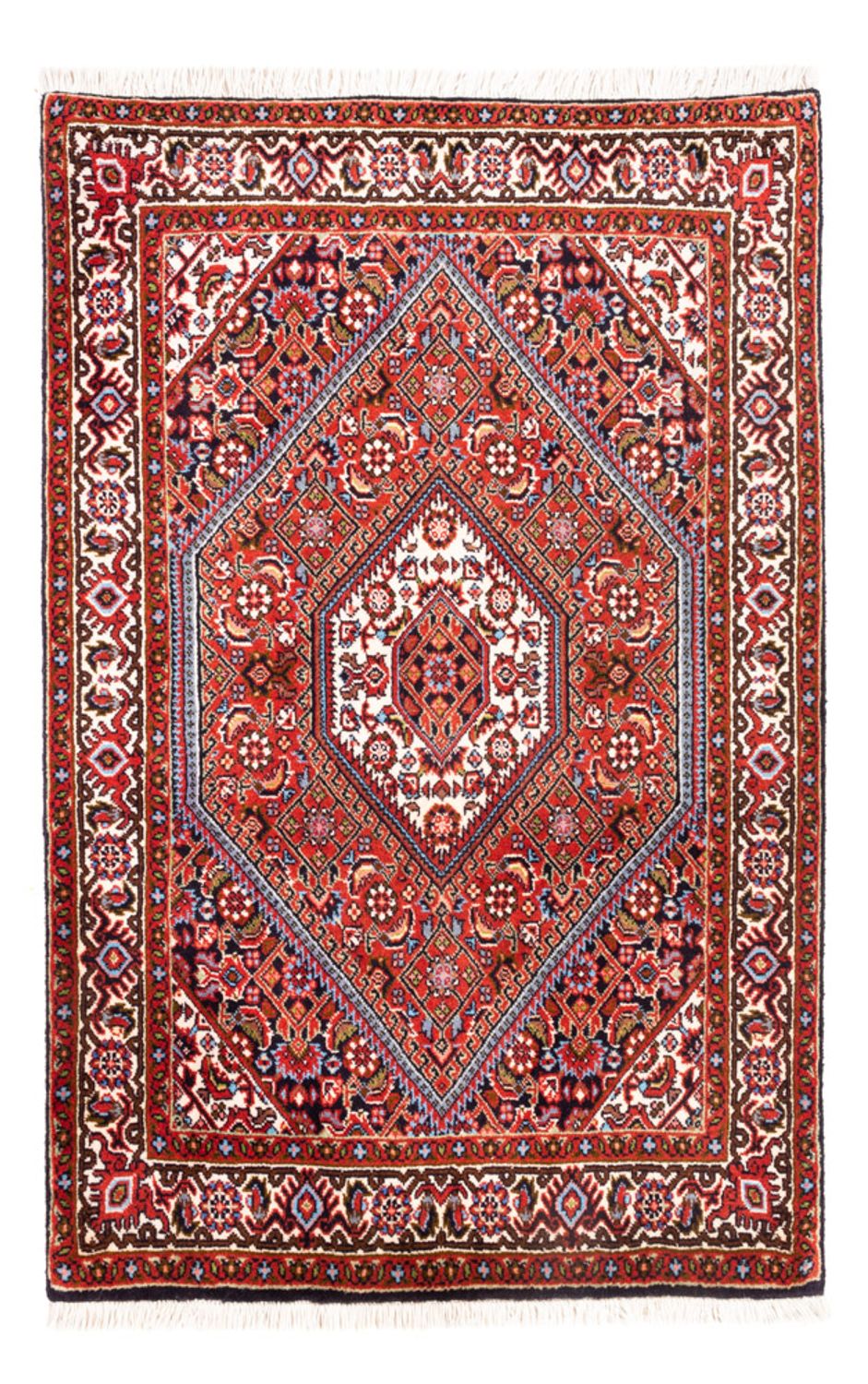 Alfombra persa - Bidjar - 102 x 72 cm - rojo