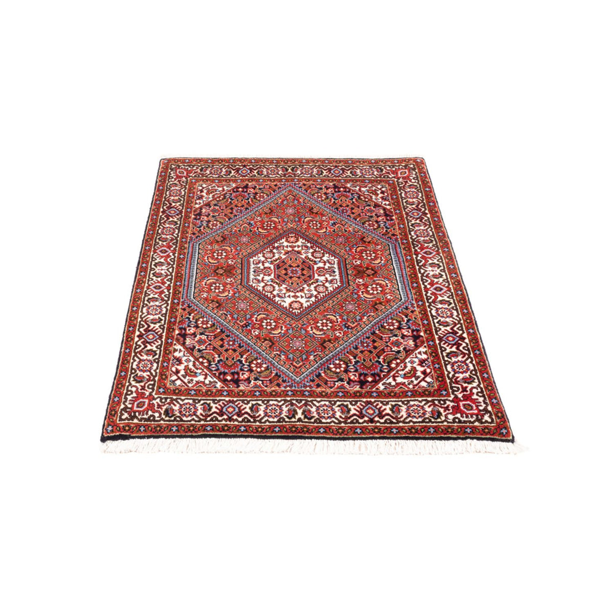 Alfombra persa - Bidjar - 102 x 72 cm - rojo
