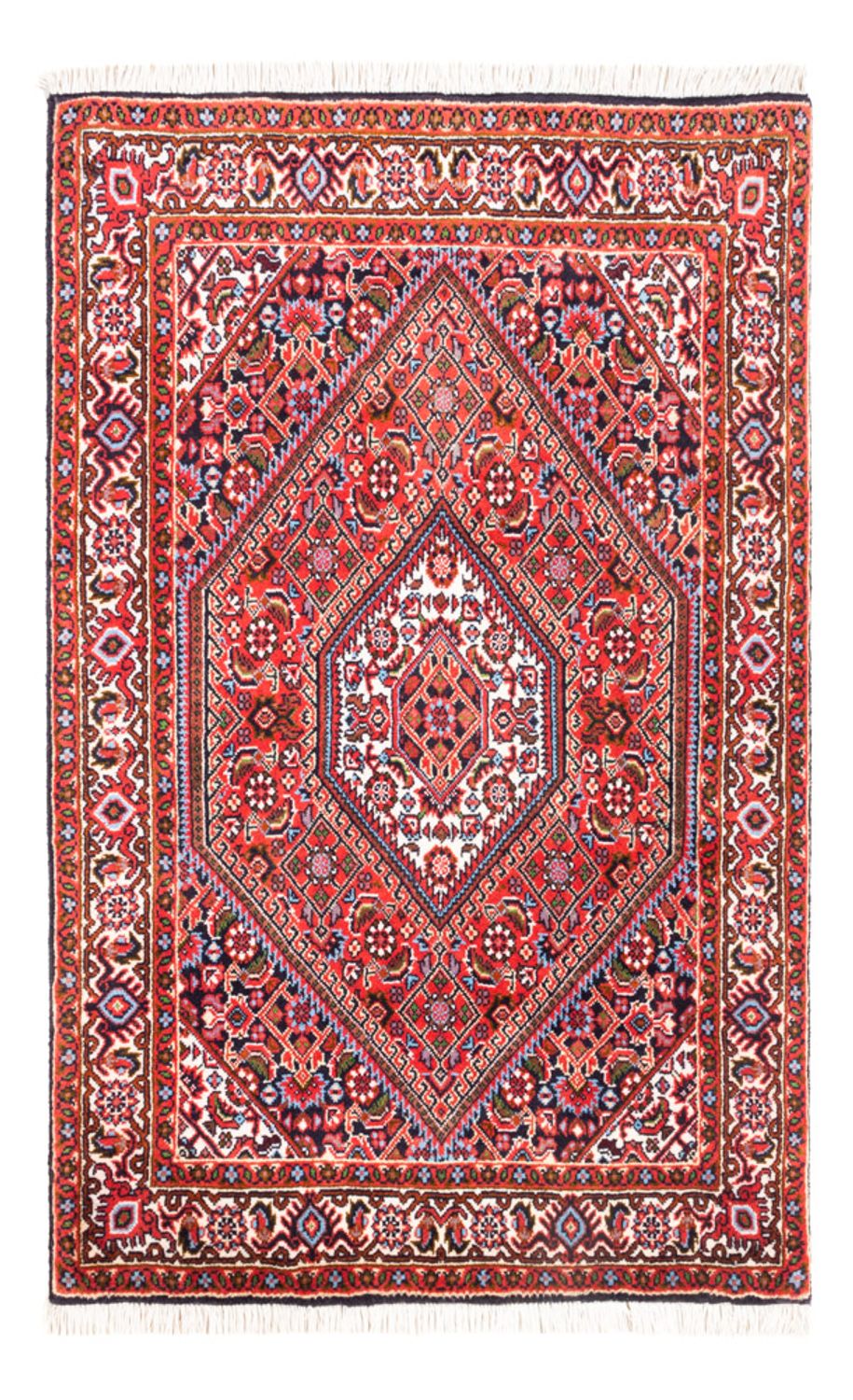Alfombra persa - Bidjar - 108 x 70 cm - rojo