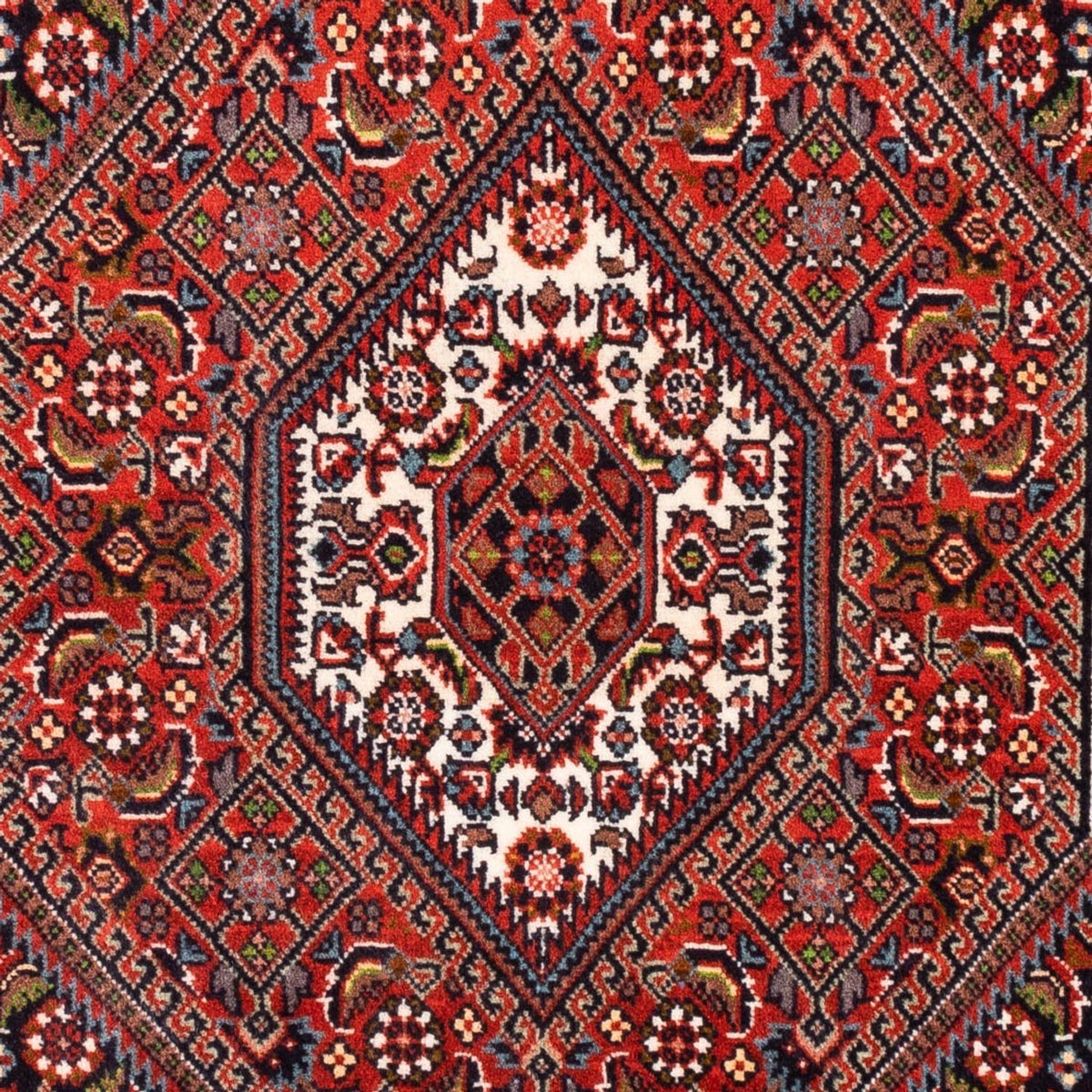 Alfombra persa - Bidjar - 104 x 70 cm - rojo