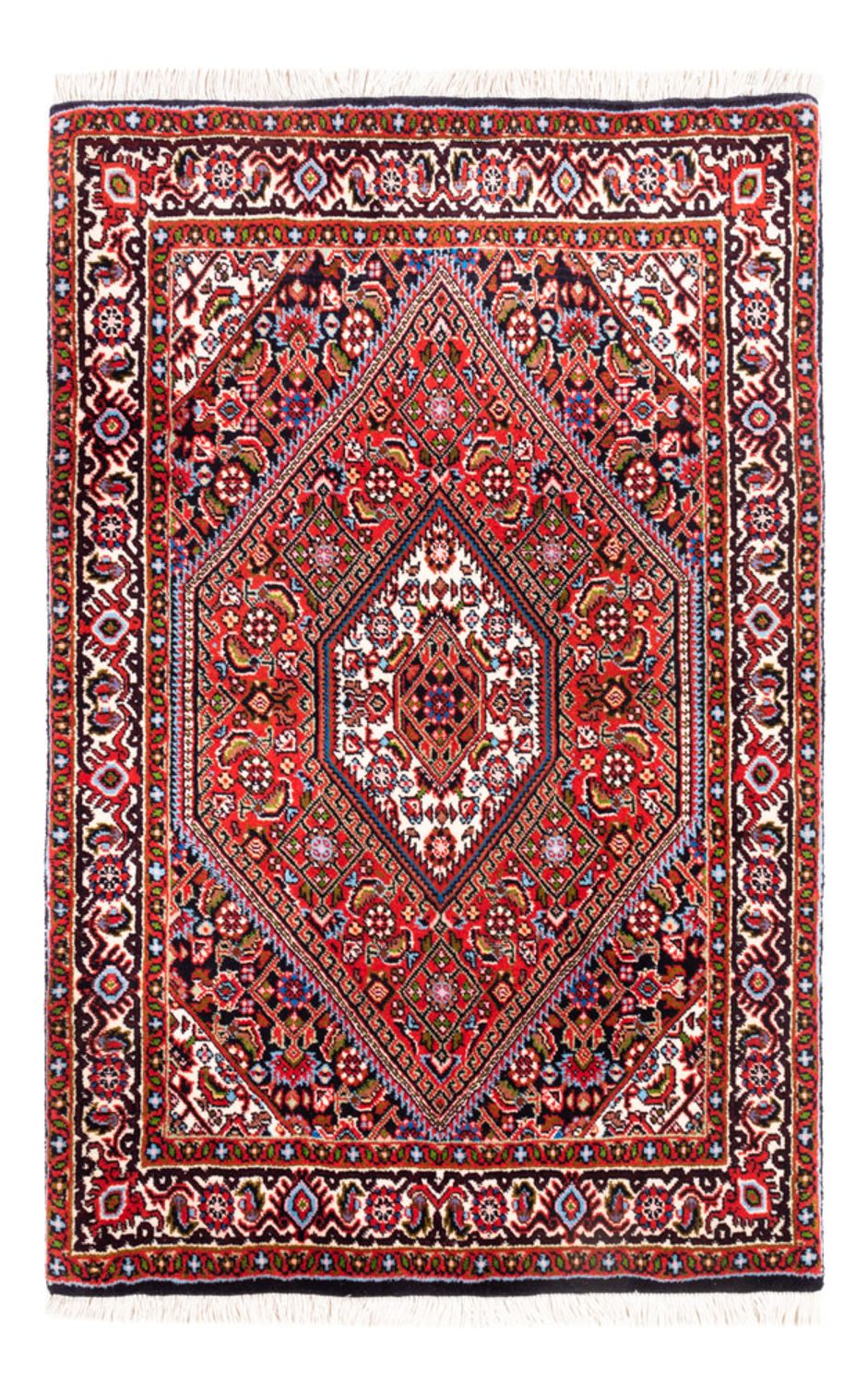 Alfombra persa - Bidjar - 104 x 72 cm - rojo