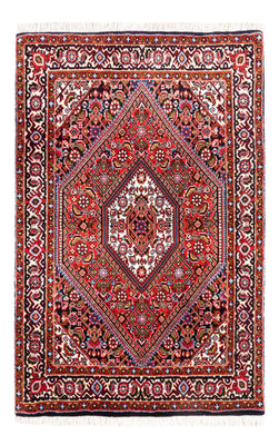 Alfombra persa - Bidjar - 104 x 72 cm - rojo