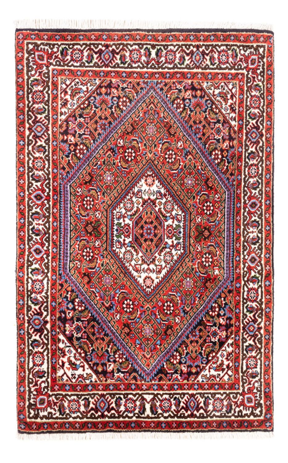 Alfombra persa - Bidjar - 104 x 70 cm - rojo