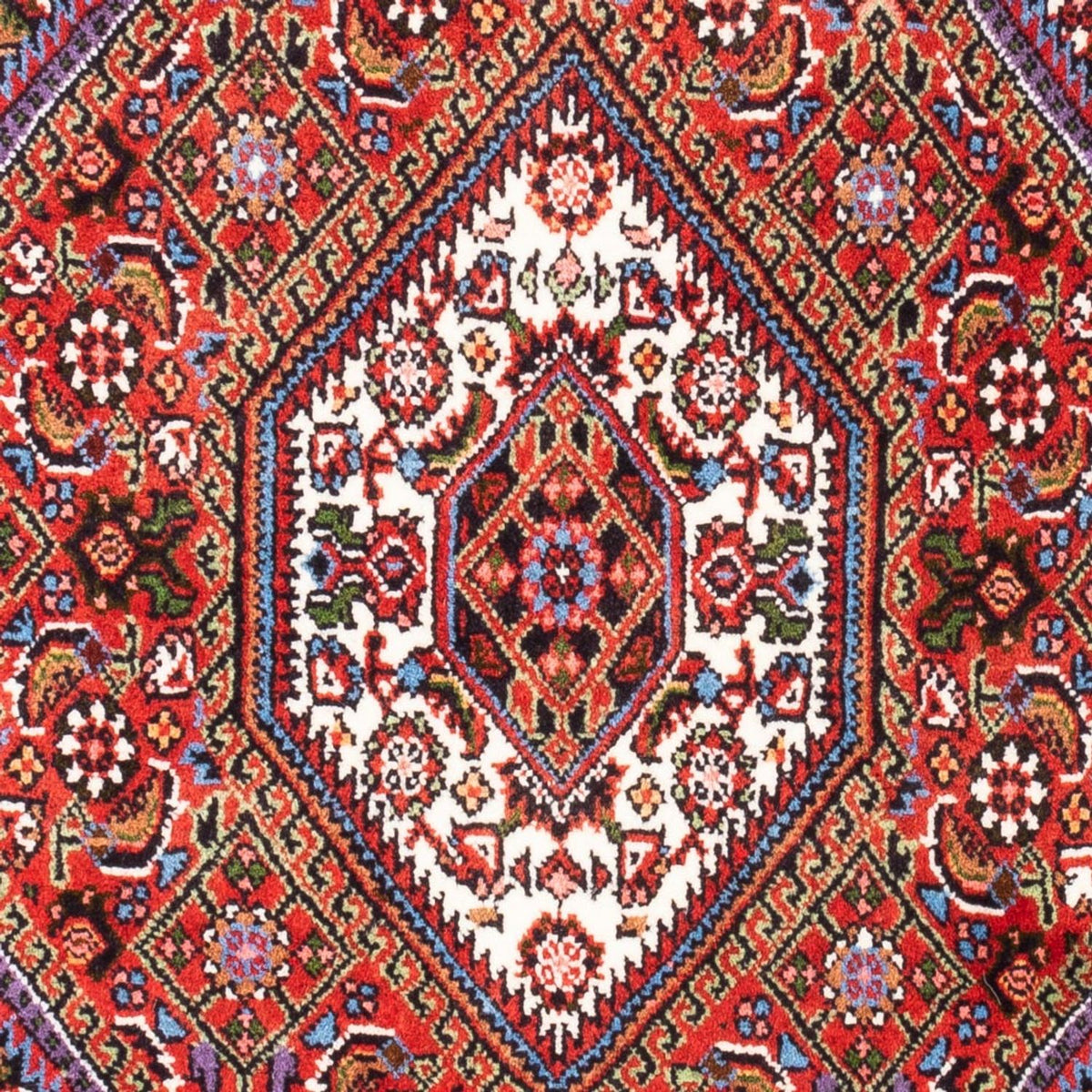Alfombra persa - Bidjar - 104 x 70 cm - rojo