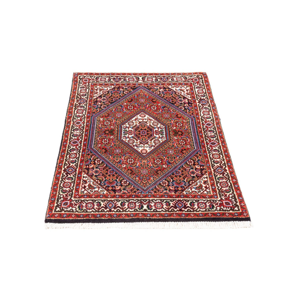 Alfombra persa - Bidjar - 104 x 70 cm - rojo