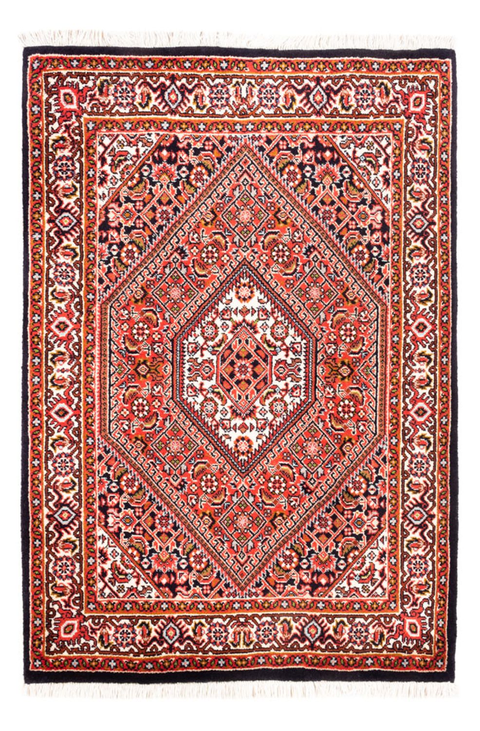 Alfombra persa - Bidjar - 98 x 70 cm - rojo