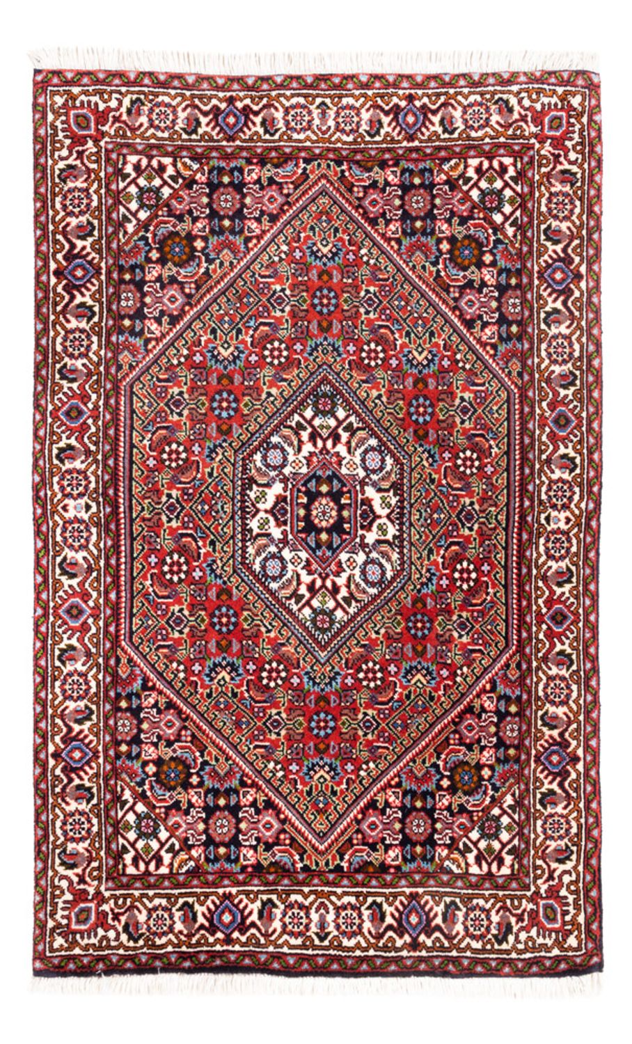 Alfombra persa - Bidjar - 102 x 70 cm - rojo
