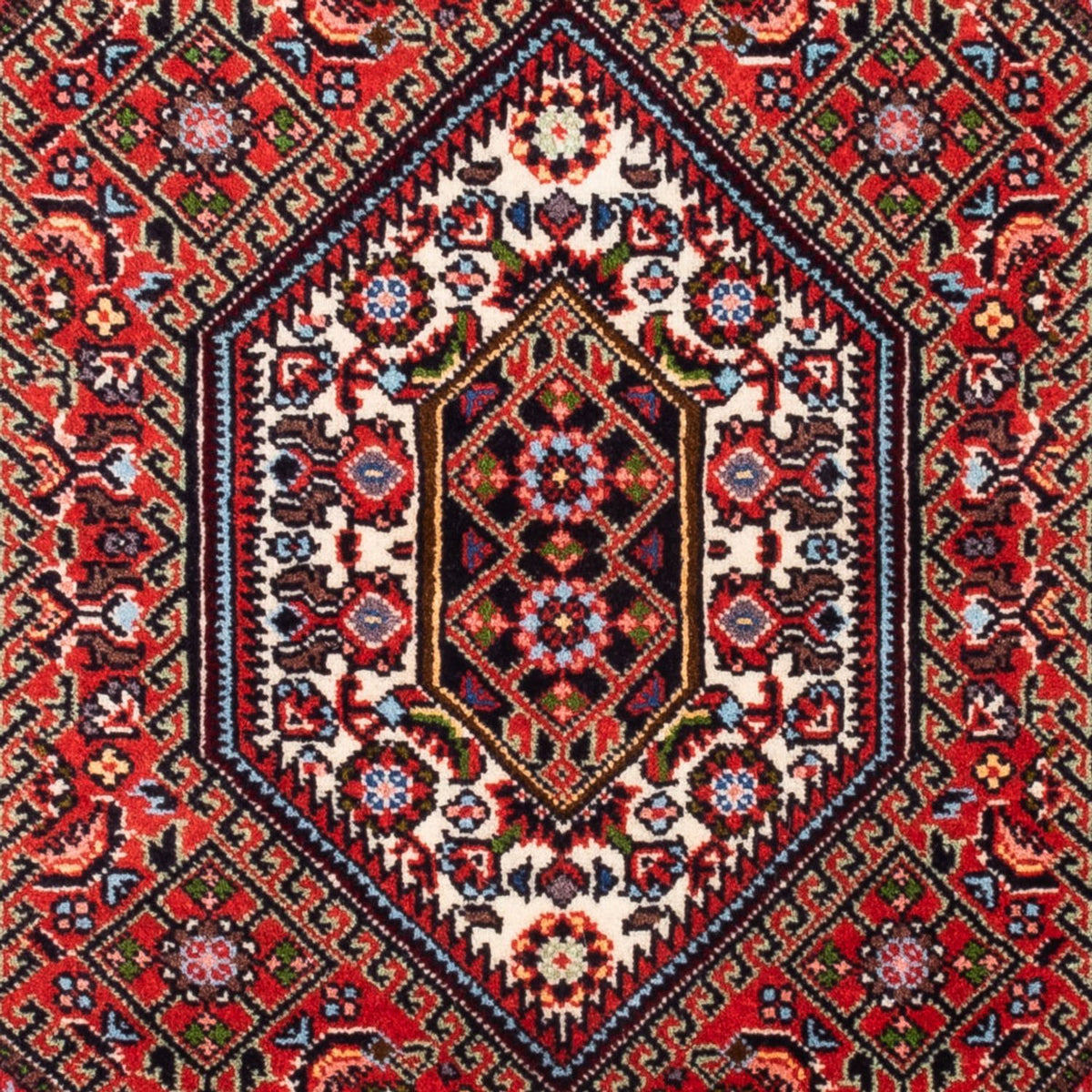 Alfombra persa - Bidjar - 98 x 68 cm - rojo