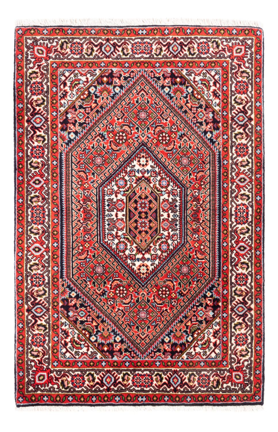 Alfombra persa - Bidjar - 103 x 70 cm - rojo