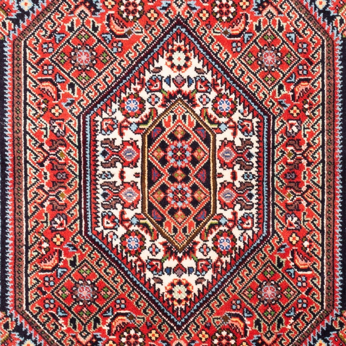 Alfombra persa - Bidjar - 103 x 70 cm - rojo