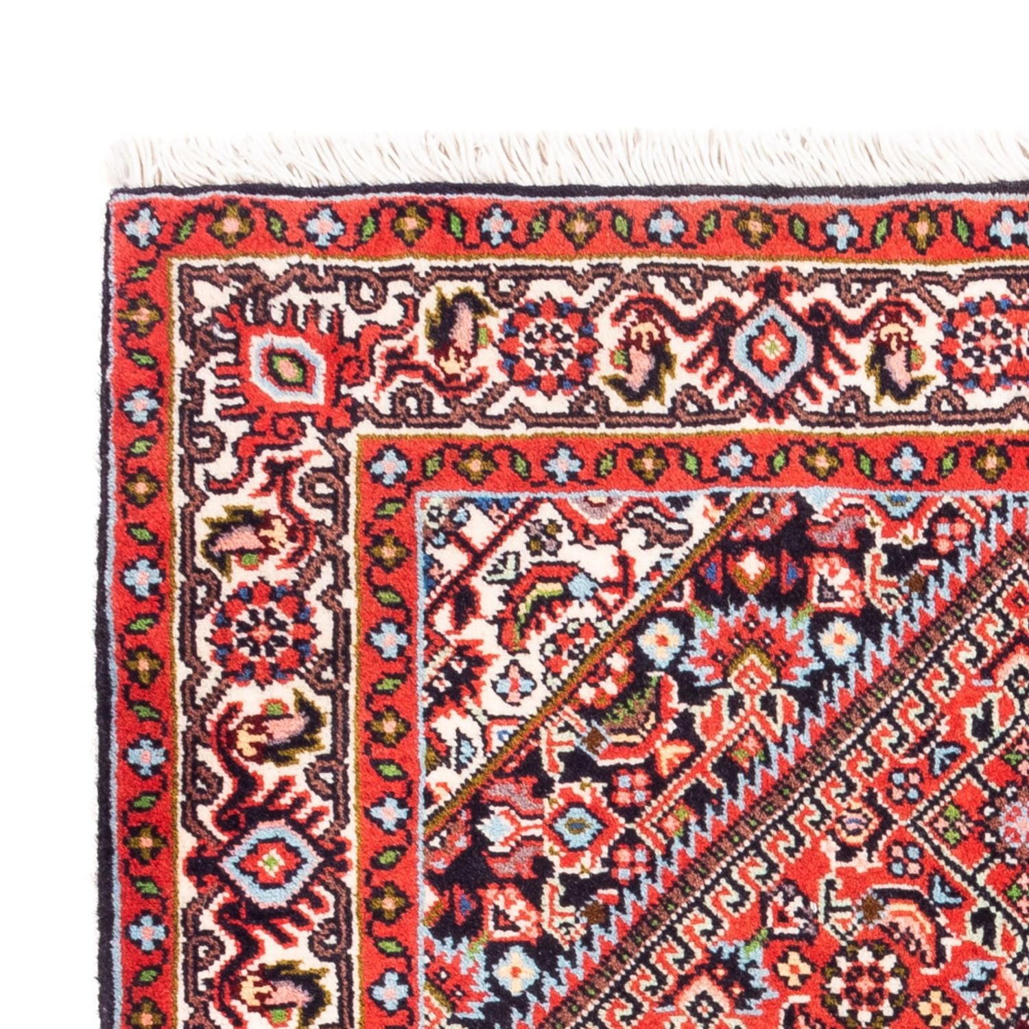 Alfombra persa - Bidjar - 103 x 70 cm - rojo