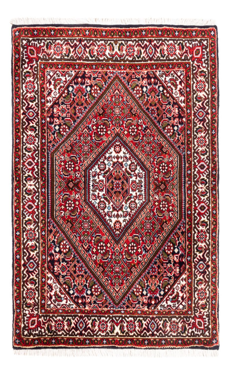 Alfombra persa - Bidjar - 104 x 72 cm - rojo