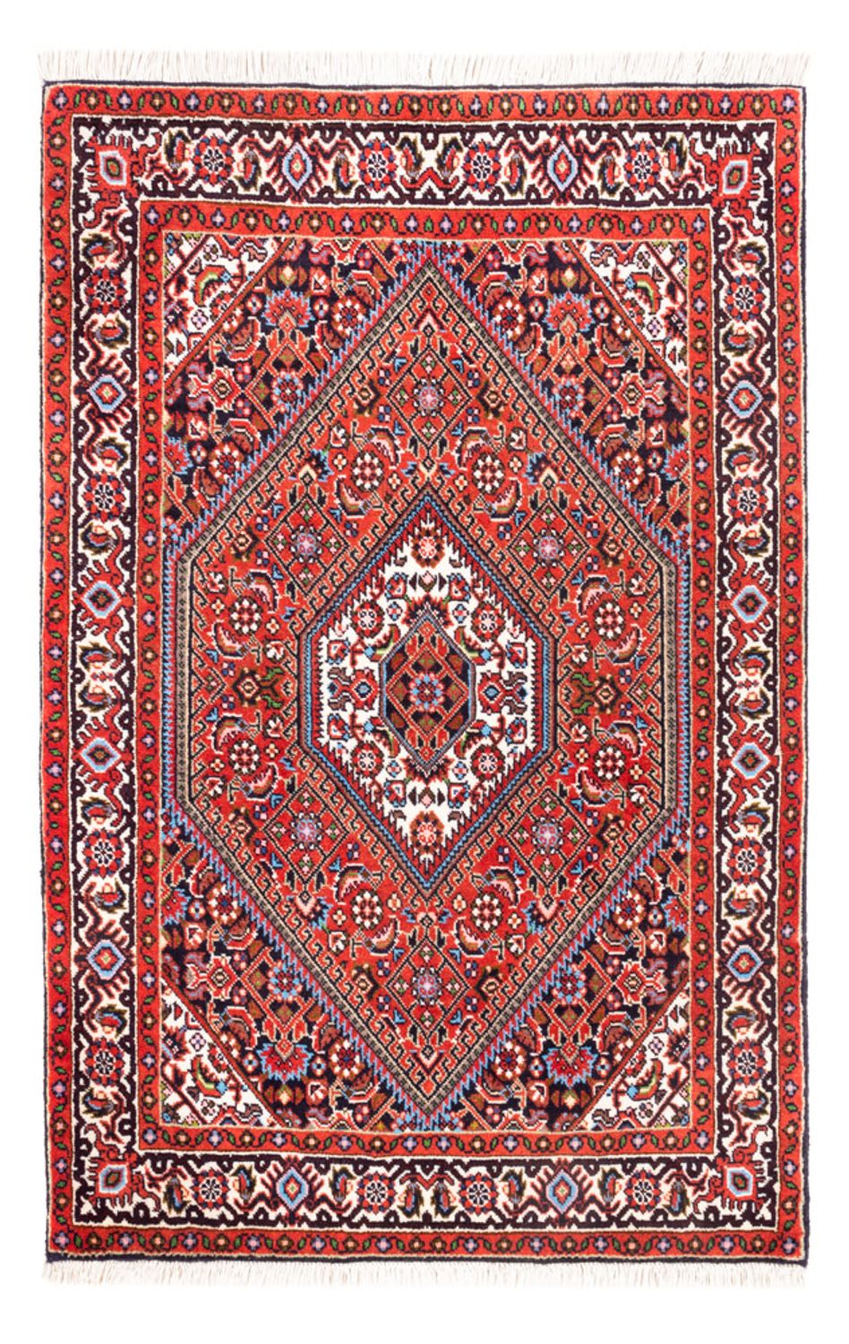 Alfombra persa - Bidjar - 104 x 70 cm - rojo