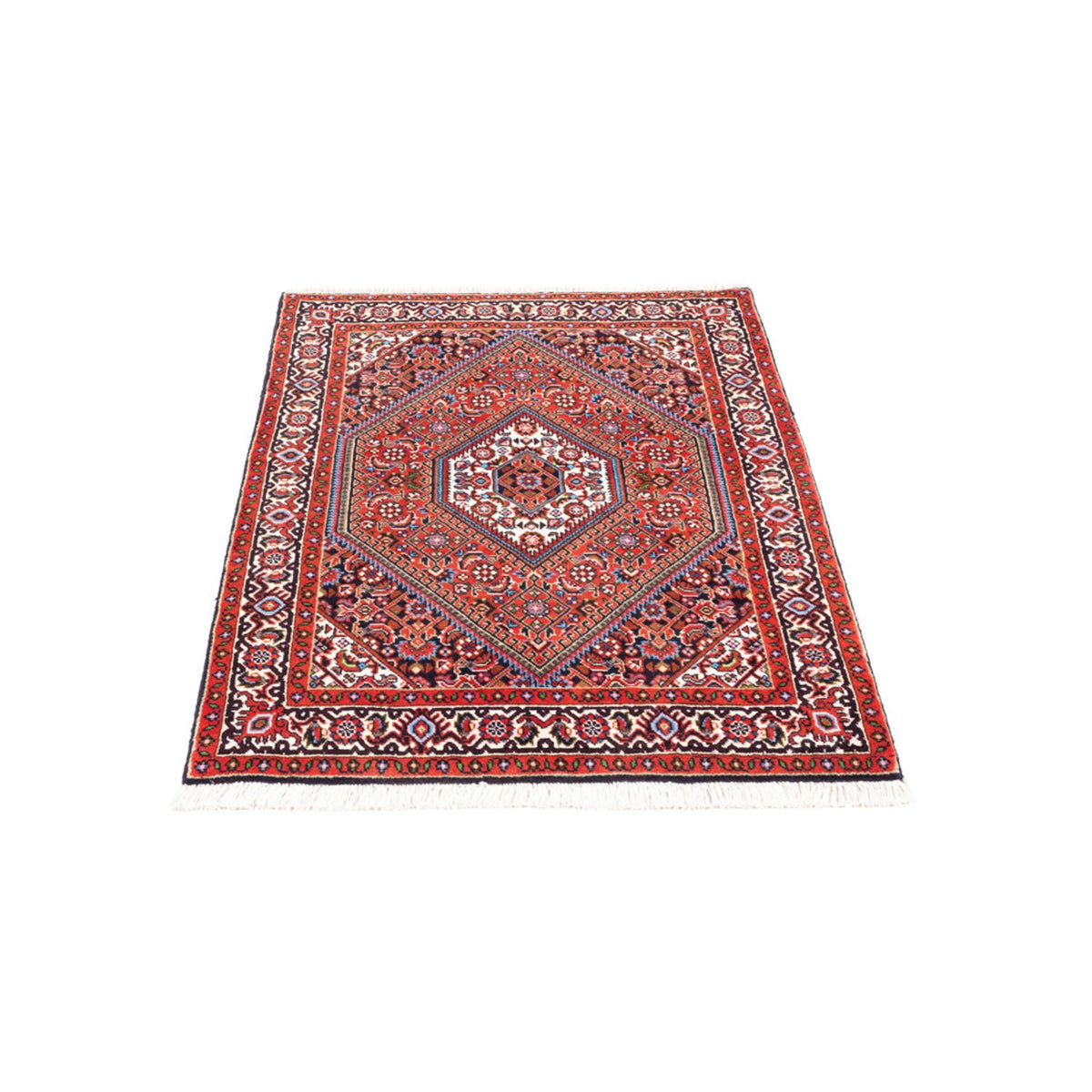 Alfombra persa - Bidjar - 104 x 70 cm - rojo
