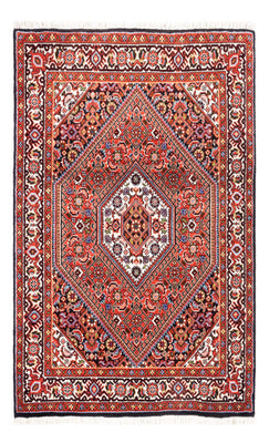 Alfombra persa - Bidjar - 104 x 69 cm - rojo