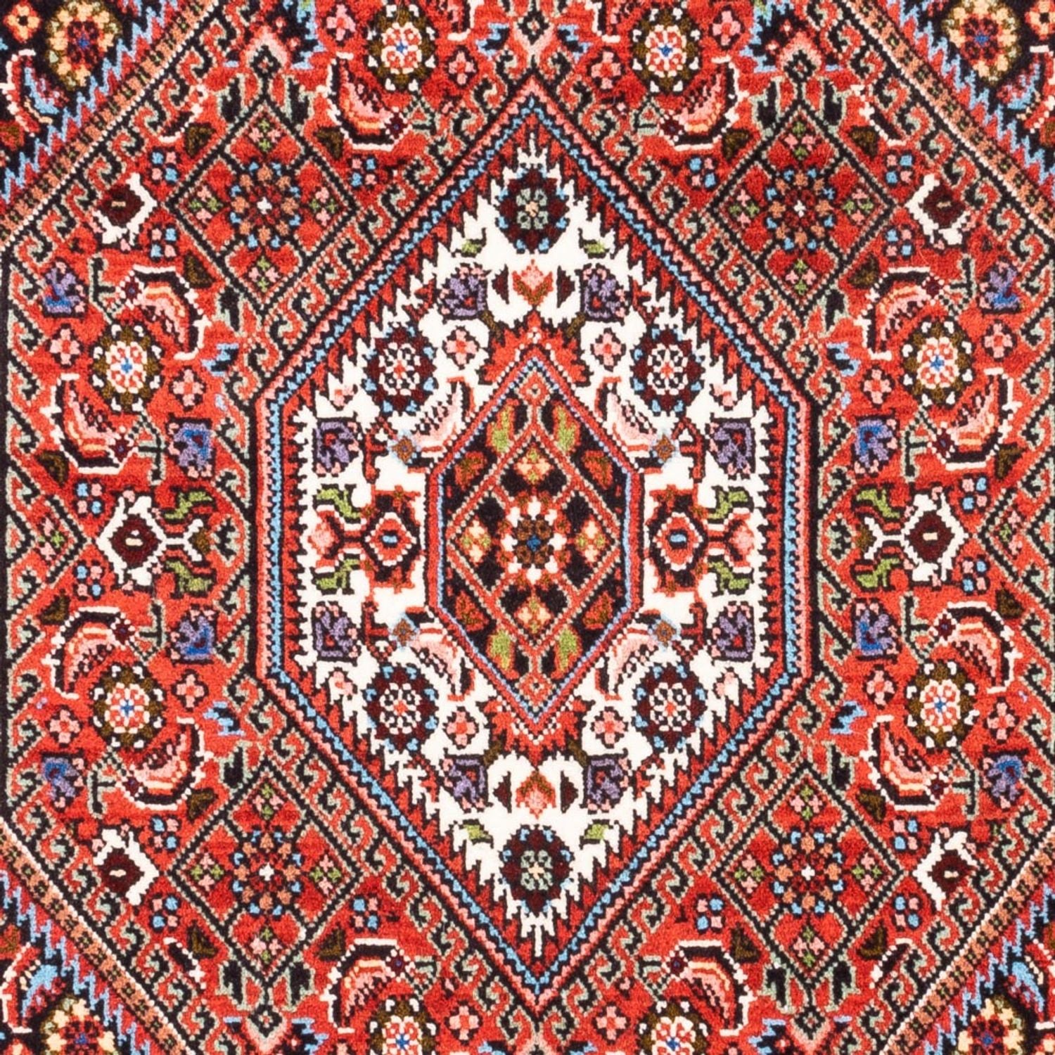 Alfombra persa - Bidjar - 104 x 69 cm - rojo