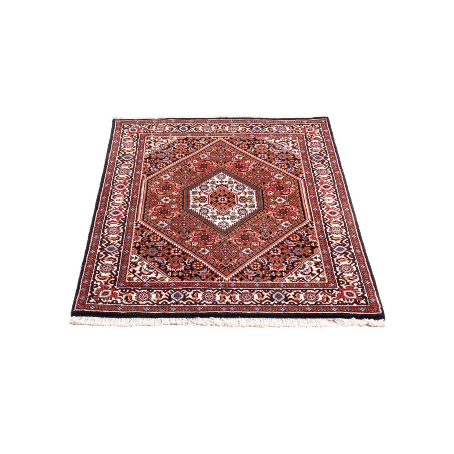 Alfombra persa - Bidjar - 104 x 74 cm - rojo